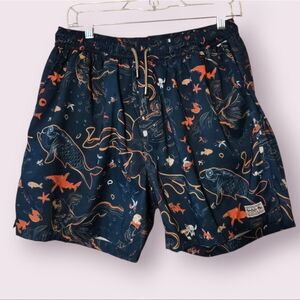 Baja Llama Neptune Stretch Swim Shorts With Zippered Pockets Mens XXL